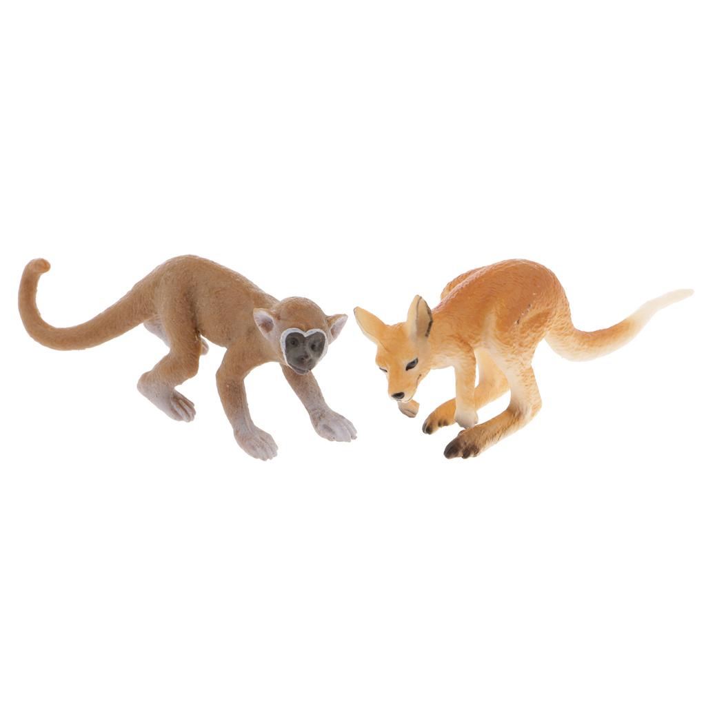 2 Pieces Realistic Animal Model Figurine Action Figures Playset Kid Toys