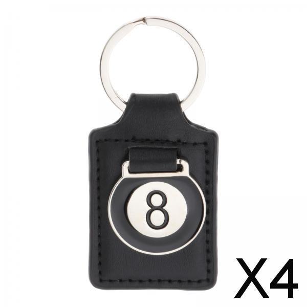 4xBilliard Pool Keychain Table Ball Key Ring for Universal Women Men Funny Gifts