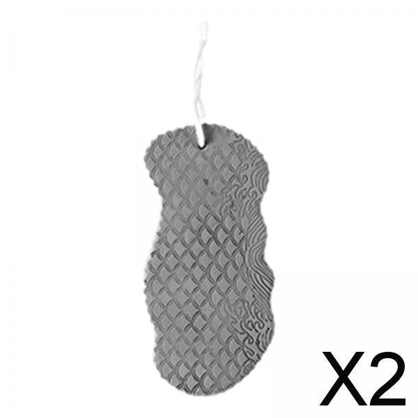 2xExfoliating Bath Sponge SPA Scrub Exfoliating Reusable for Baby Adults Gray