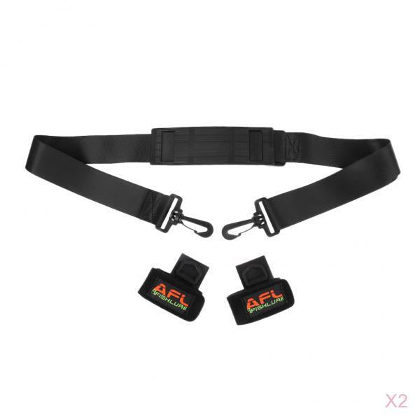 2x Fishing Rod Carry Strap Self-adhesive Strap/Sling Adjustable Rod Carrier