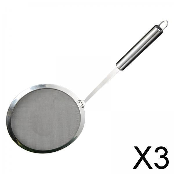 3xStainless Steel Skimmer Spoon Durable Multi Use Skimming and Foam