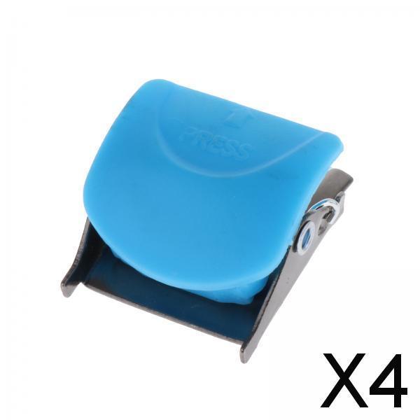 4xDurable Roller Skates Strap Buckle Skates Strap Clasp Repair Accessories Style B Light Blue