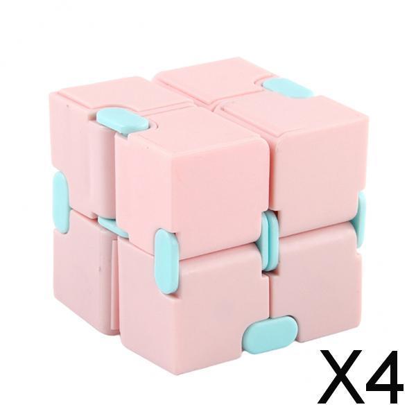 4xInfinity Cube Fidget Toy for Kids and Adults Relaxing pink