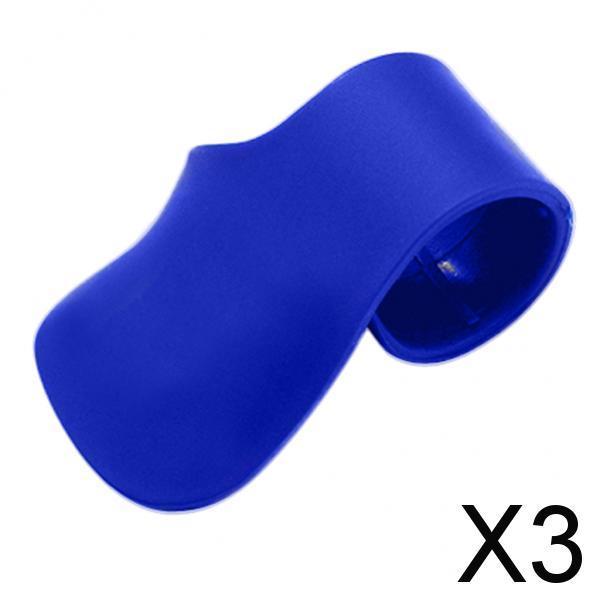 3xMotorcycle Cruise Control Throttle Assist Wrist Rest Aid Grip Blue