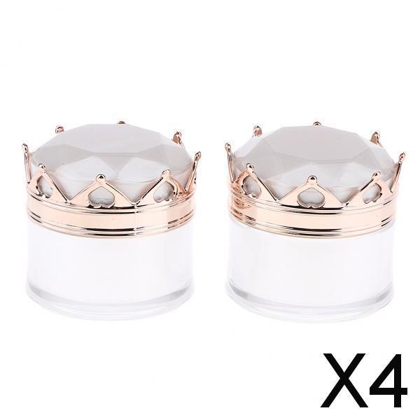 4x2Pcs Empty Plastic Makeup Cream Jar Lotion Bottle Cosmetic Container Filling
