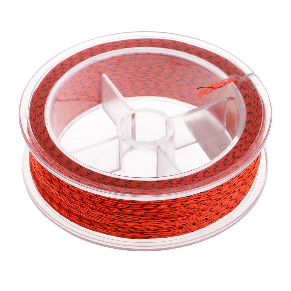 Fly Fishing Backing Line 100M 20LB High Strength Braid Fly Line Black Orange