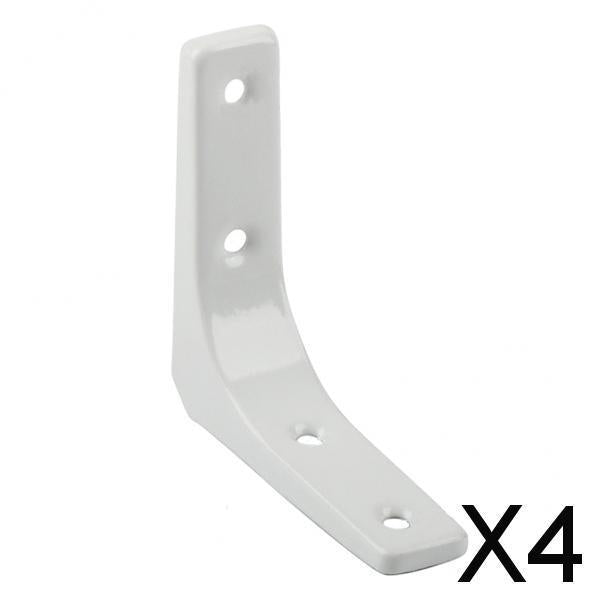 4xHeavy Duty Shelf Bracket Wall Hanging Shelve L Shaped Brackets White 3Inch