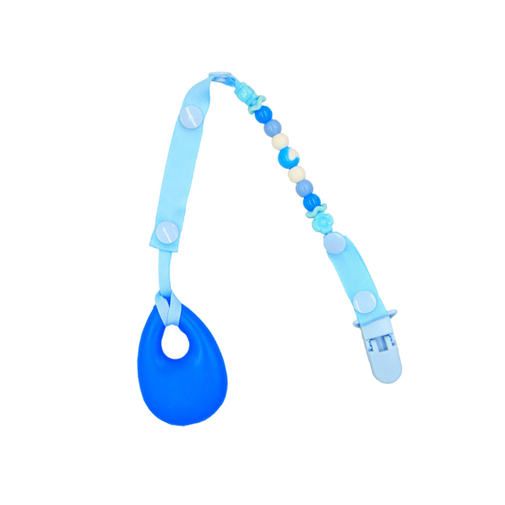 Baby Teething Necklace Kids Teether Nursing Beads Pendant Teardrop Blue