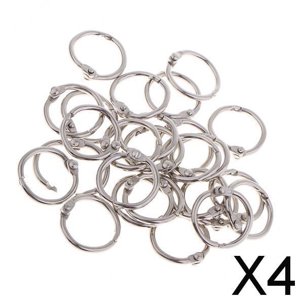 4x10/20/30 Sets Book Ring Small Loose Leaf Binder Rings Keychain Key Ring 14mm