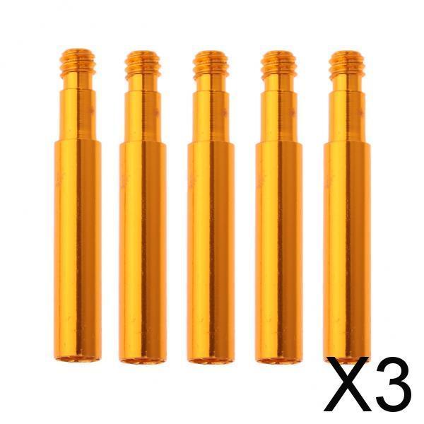 3x5 Pieces Presta Valve Extender for Fixed Gear Bike/Road Bike Gold 40mm