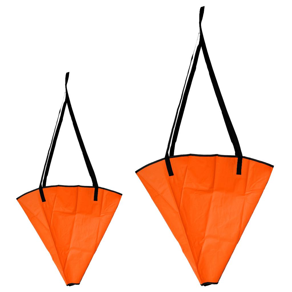 2 Pieces 18 inch + 24 inch Sea Anchor Drogue Sail Drift Brake for Boat Yacht