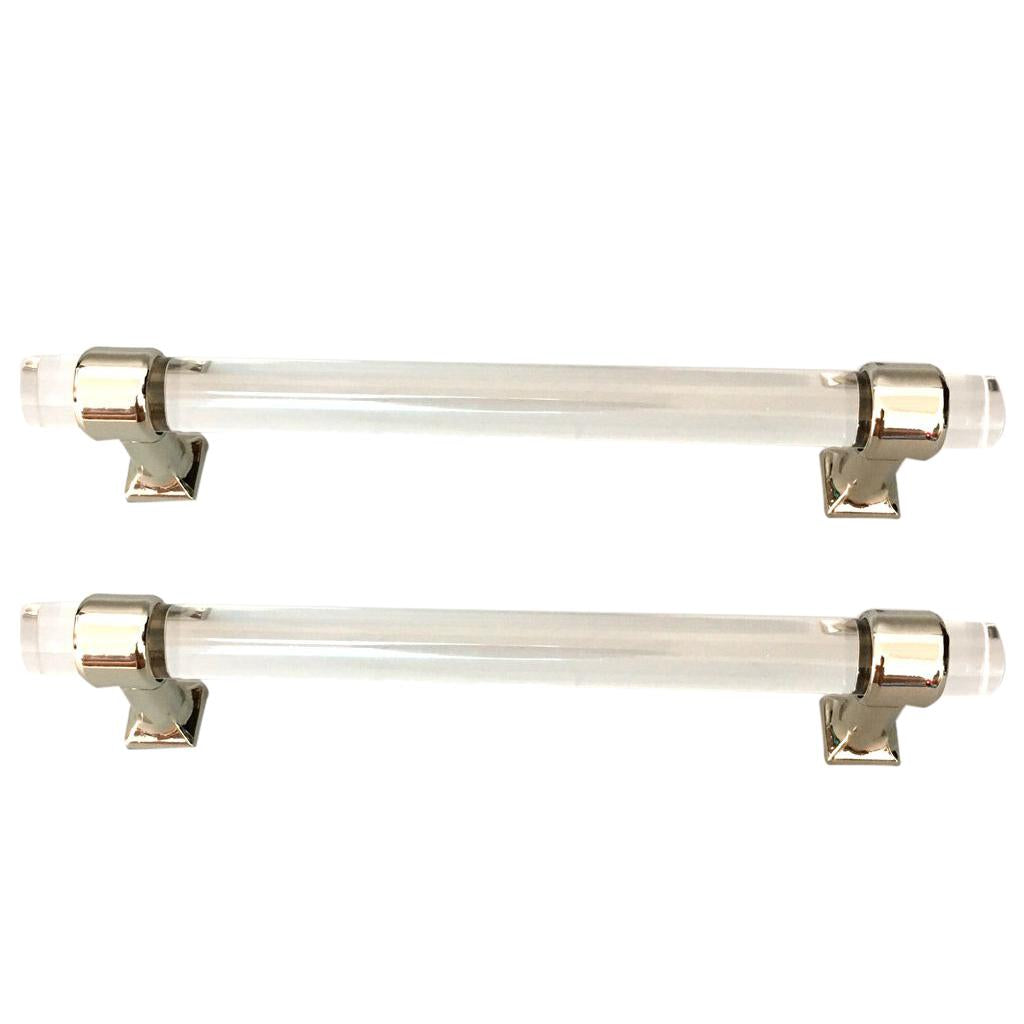 2Pieces Acrylic Door Pull Knob Drawer Cabinet Cupboard Handle Hardware 128MM