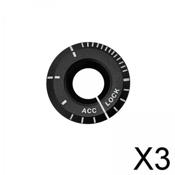 3xCar Engine Start Ignition Cover Key Hole Decoration Trim for Audi Black 