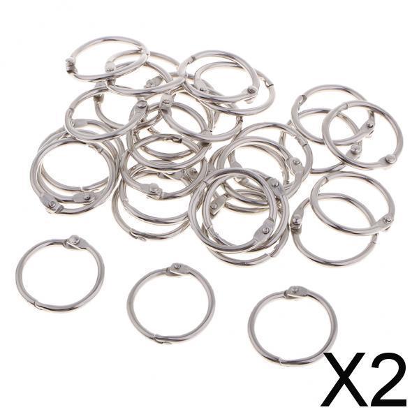 2x10/20/30 Sets Book Ring Small Loose Leaf Binder Rings Keychain Key Ring 20mm
