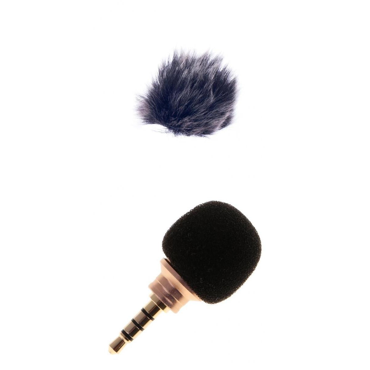 3.5mm Microphone for Mobile Cell Phone+Fur Microphone Windscreen Wind Muff