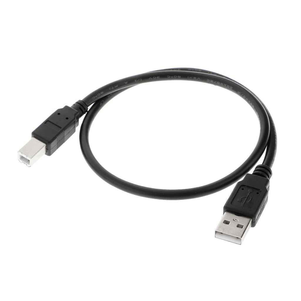0.5M USB Cable Wire Printer Lead A TO B Male High Speed 2.0 Data Cord Black