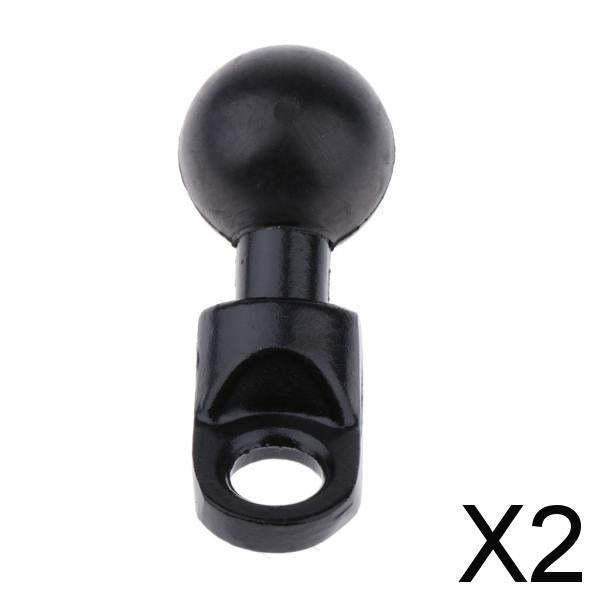 2xMotorcycle Brake Clutch Reservoir Base Mount Bracket Ball Head Stand (Black)