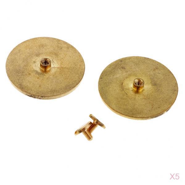 10 Pcs Solid Brass Leather Craft Studs Buttons Cap Rivets DIY Purse Handbag