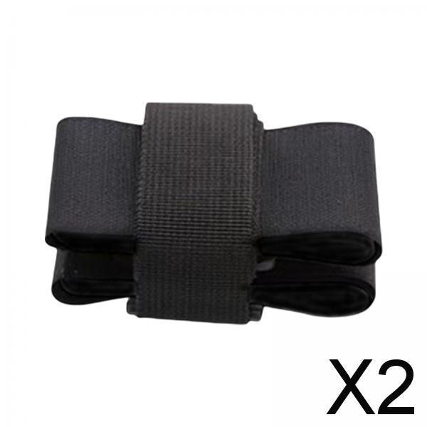2xSki Strap Handheld Ski Pole Shoulder Strap for Winter Sports Skiing Downhill Black