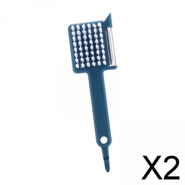 2x Fruit and Vegetable Brush Potato Scrubber for Vegetable Dark Blue