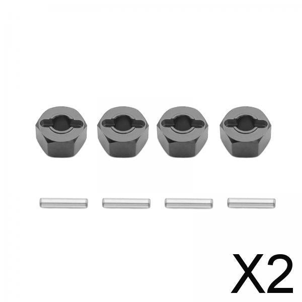 2x4x 1:16 Scale RC Car Hex Wheel Hubs 12mm Replace Parts for 16207 16208 16210 Titanium