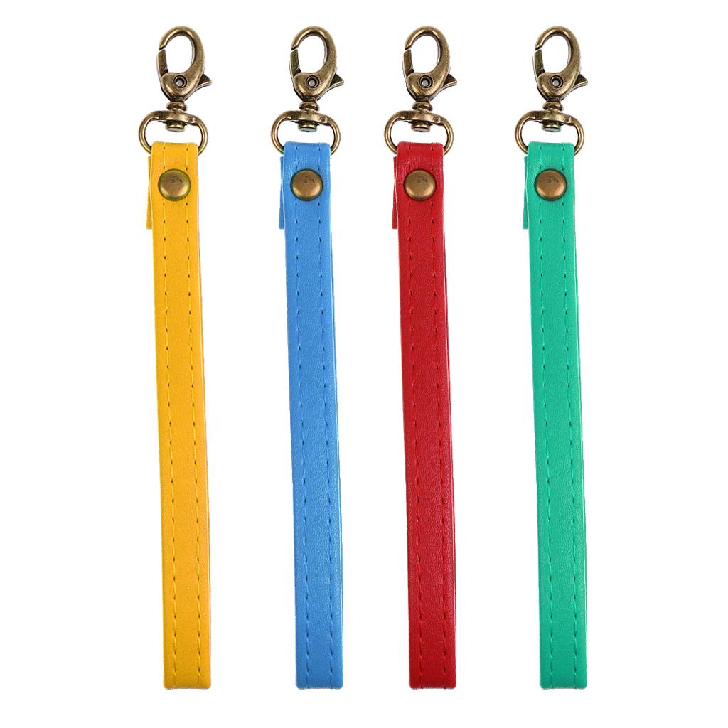 4 Pieces Leather Replacement Wrist Strap for Clutch, Wristlet, Purse