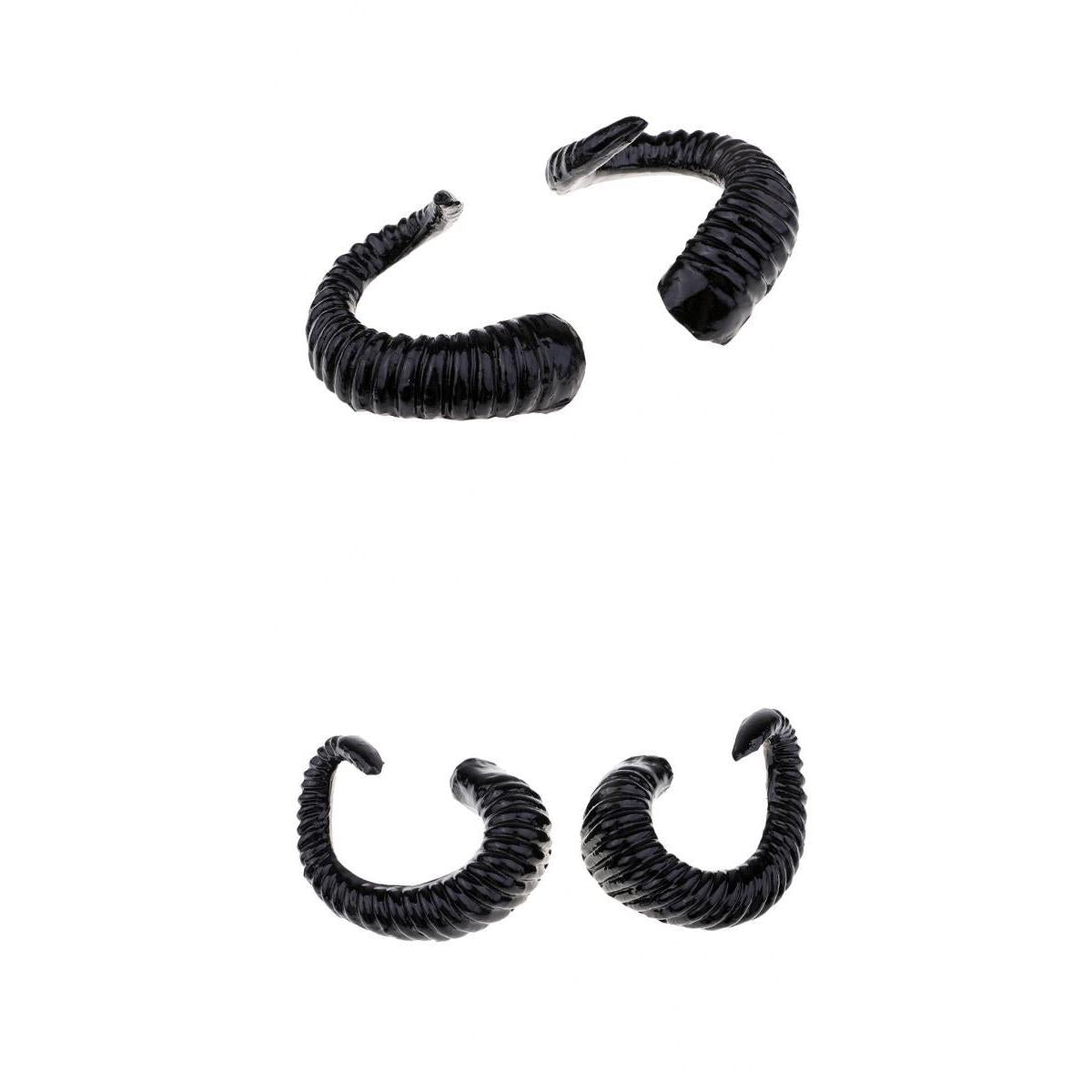 4x Artificial Ram Horns Costume Accessory for DIY Gothic Hair Headband Hoop