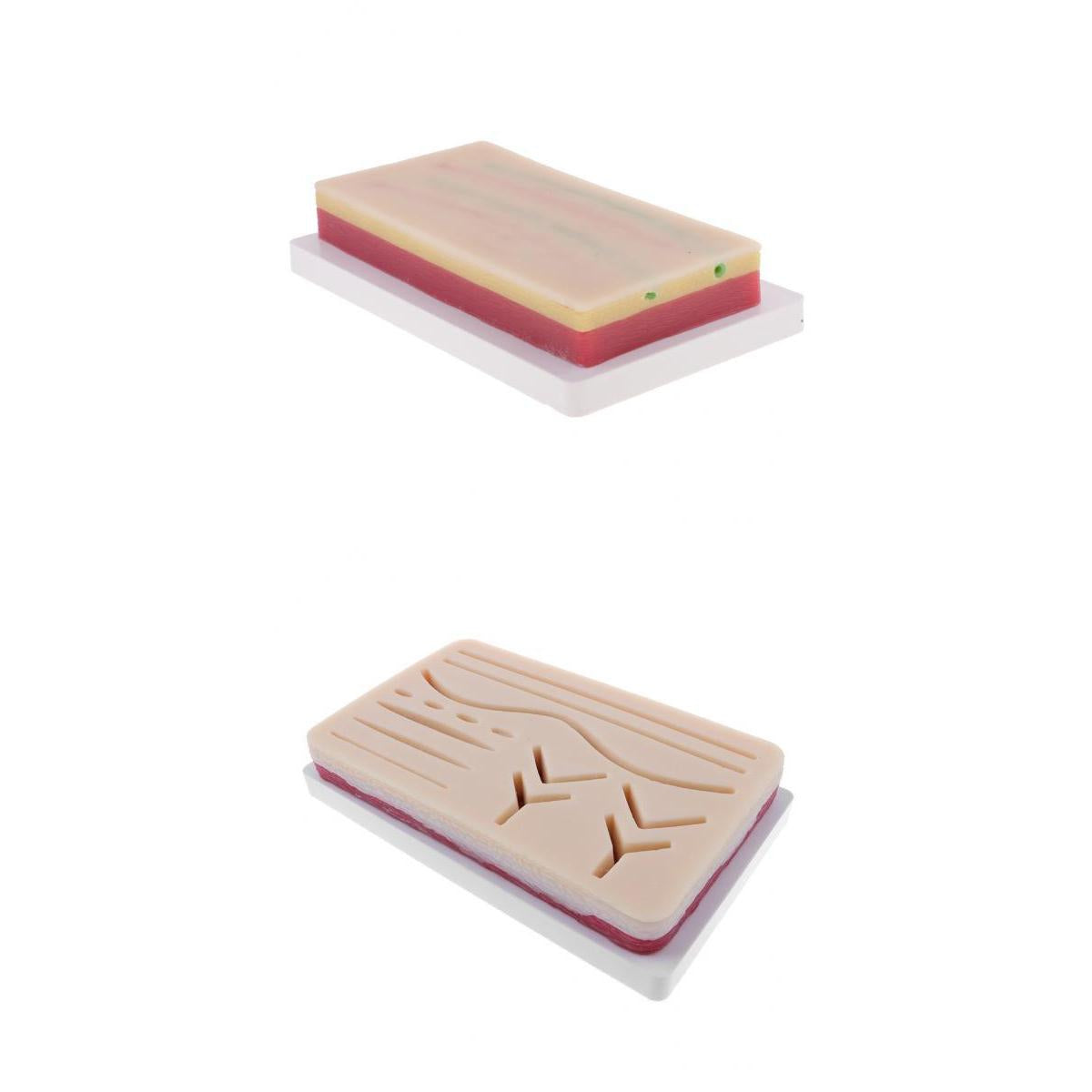 2 Sets Human Skin Wound Suture Pad Model Suturing Repeated Practice Kits