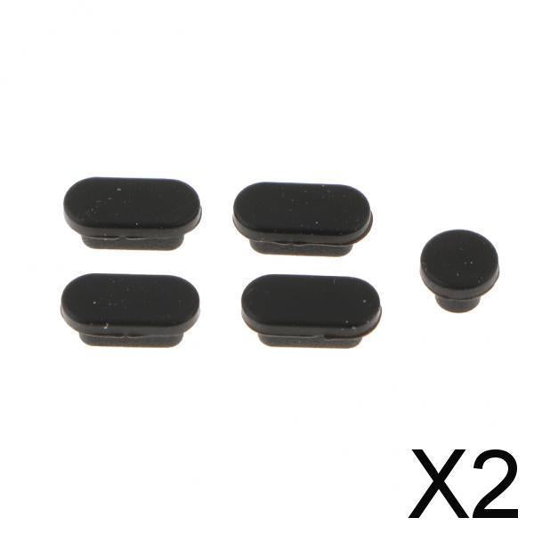 2xSilicone Dust Stopper Dustproof Plug USB Earphone Port Cap for MacBook Black