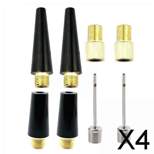 4xBall Nozzle Adapter Hand Pump Inflator Connector Bike Accessories  8 Pieces 