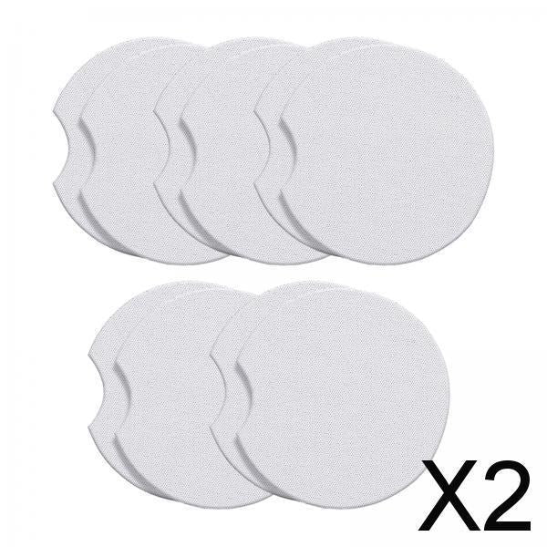 2x10 Pieces Blank Car Coasters for Sublimation for Heat Press Painting Project
