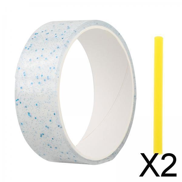 2xTransparent Glitter Nano Tape Picture Mount Tape Funny Blow Bubbles Balloons 1mx5cmx1mm Blue