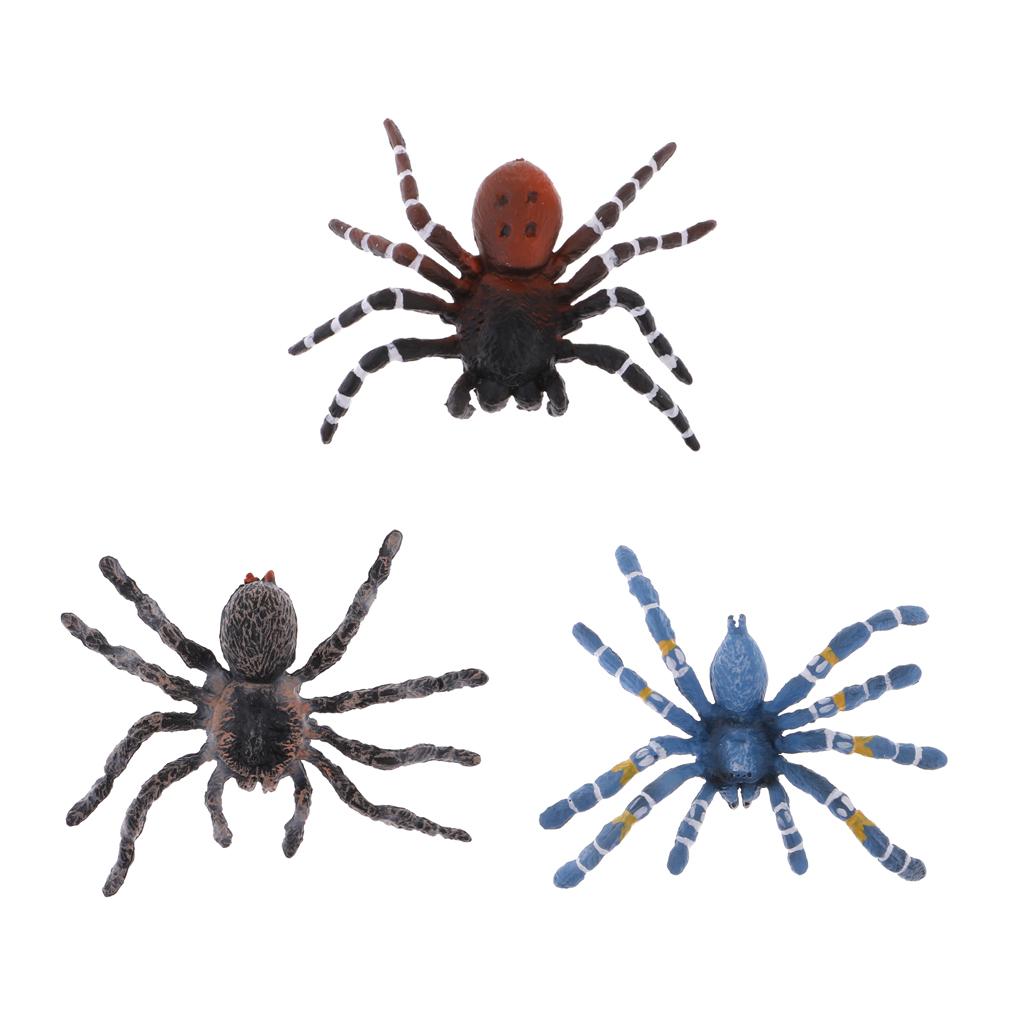 3x Realistic Spider Animal Model Figure Figurine Kids Educational Toys Decor