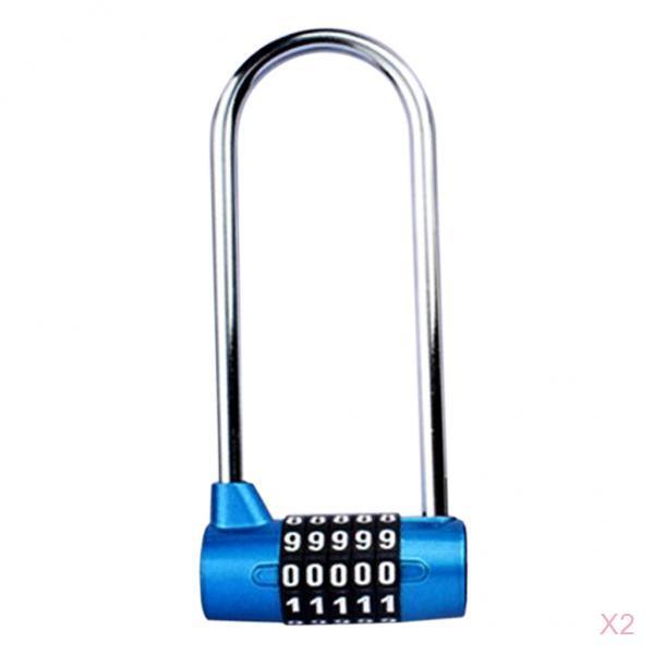 2pcs 5 Digit Combination Security Padlock Luggage Lock Travel Suitcase Blue