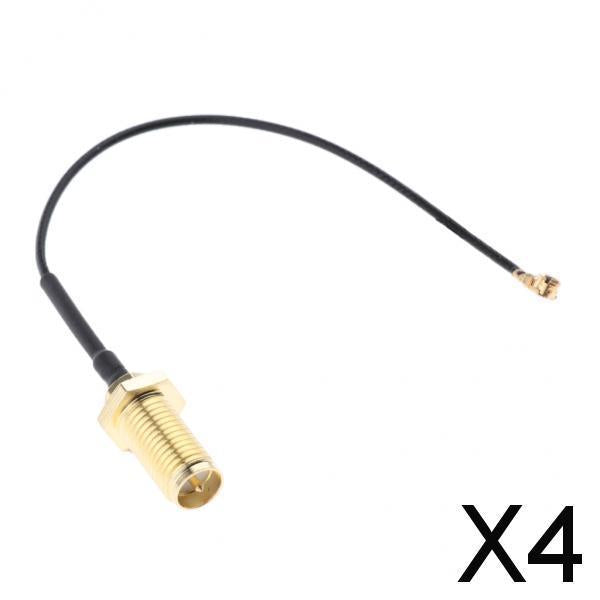 4xIPEX Turn UF.L To SMA Coaxial Extension Antenna Adapter Cable  15cm