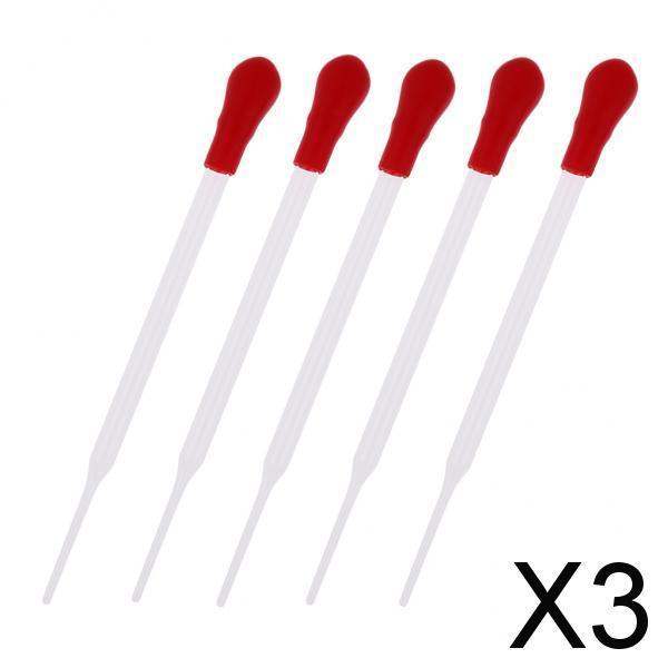 3x5 Pieces Clear Glass Pipette Pipet Dropper Dispensing Liquids Lab 14cm