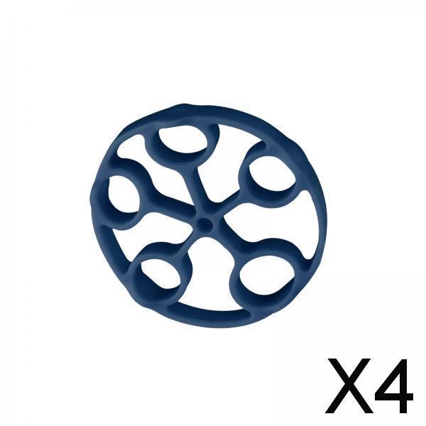4xSilicone Finger Strengthener Forearm Pianist Exercise Hand Gripper Exerciser Dark Blue 11LB