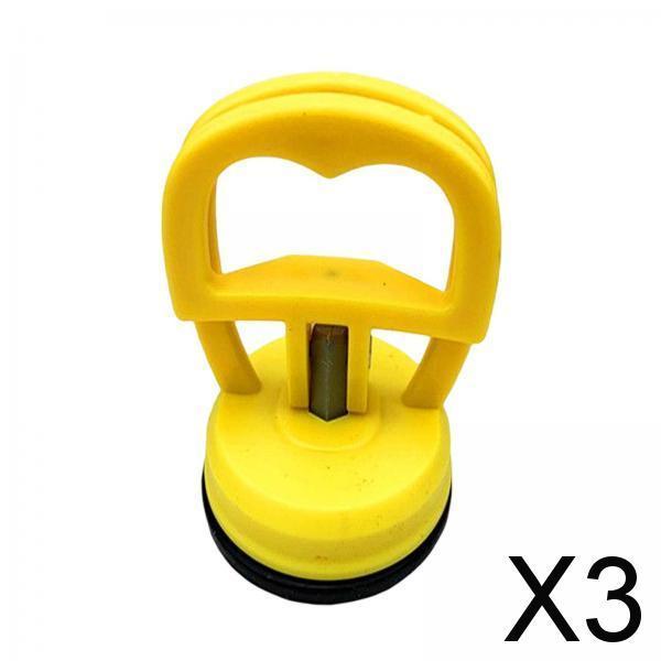 3xSuction Cup Dent Puller Powerful Handle Lifter for Car Body Dent Mirror Yellow
