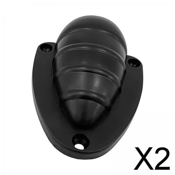 2xClam Shell Vent Cap Easy Installation for Van Yacht Outdoor Application black 56x60MM