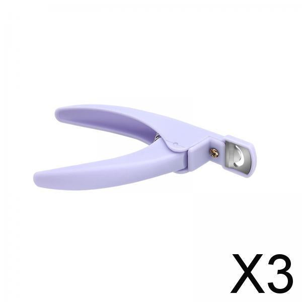 3xArtificial Nail Gift Sharp False Nails Cutter for Beauty Nails Extension violet