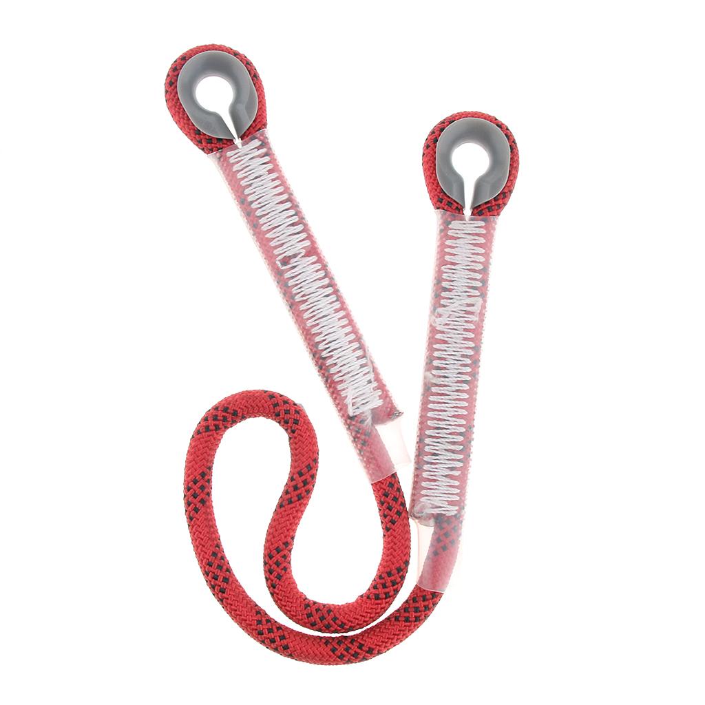 Climbing Knotted Pre-sewn Eye-to-Eye Prusik Loop Cord Static Rope Red 60cm