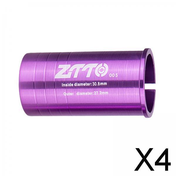 4xMTB Bike Seatpost Shim Reducing Sleeve Conversion Adapter 30.8 to 27.2mm