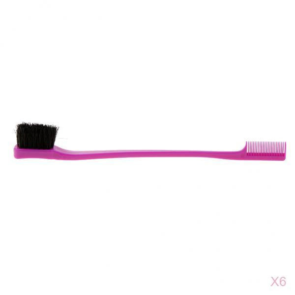 6x 7'' Beauty Double Sided Edge Control Hair Comb Hair Styling Hairbrush