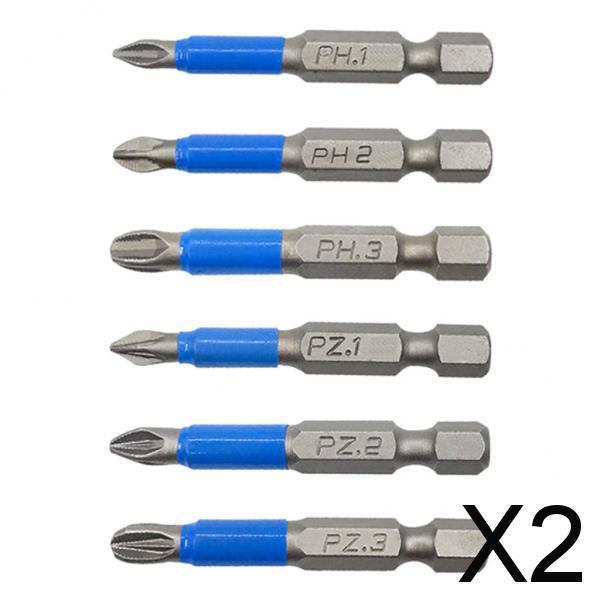 2xMagnetic Drill Bit Electric Alloy Steel Durable Handle Tool for Garden Home 50mm 6pcs