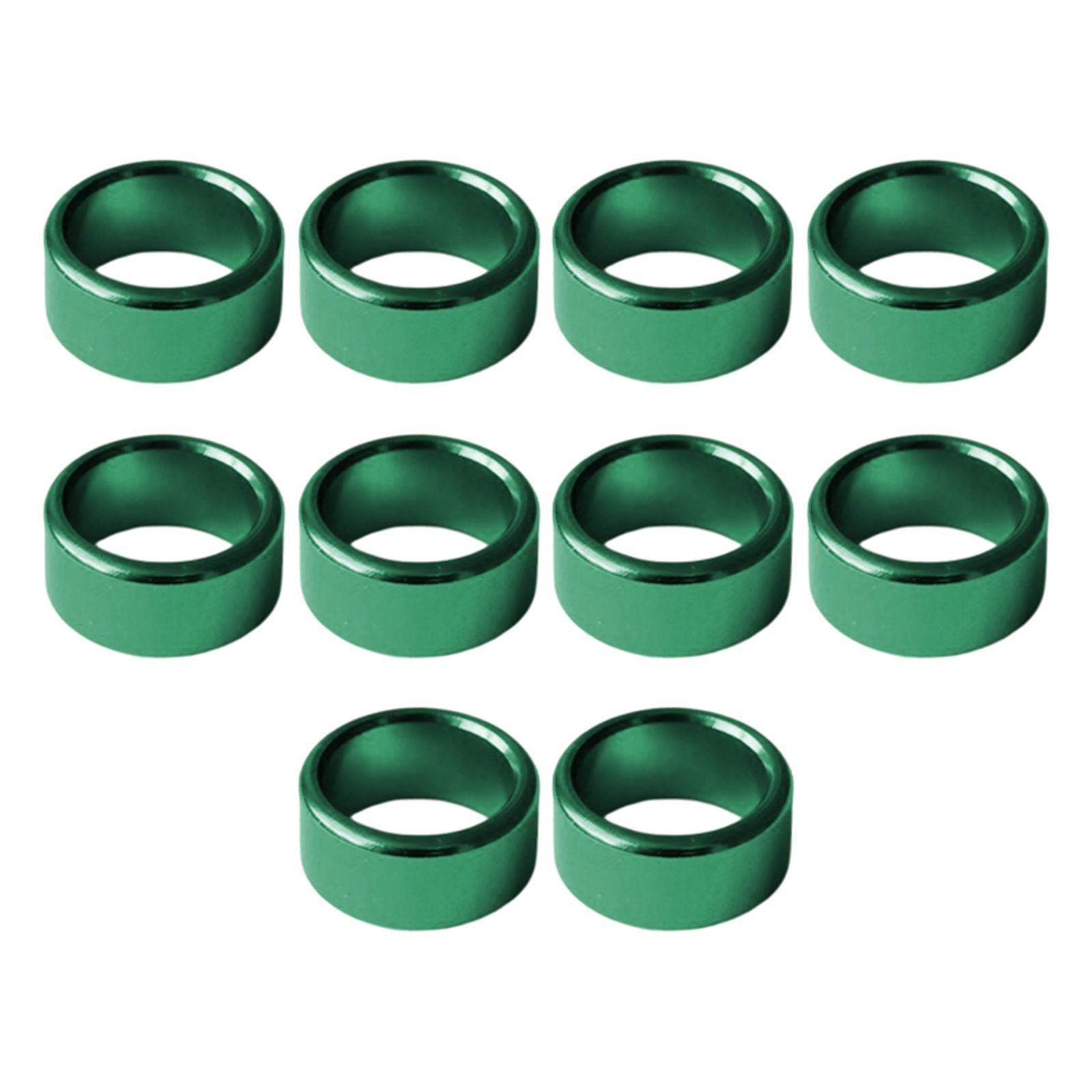 10Pcs Metal Dove Leg Rings Identify Bands Easily Remove Accessories Green