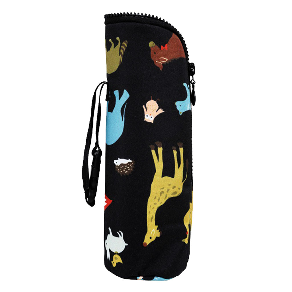 Baby Bottle Insulation Holder Bag Water Bottle  Black Animals