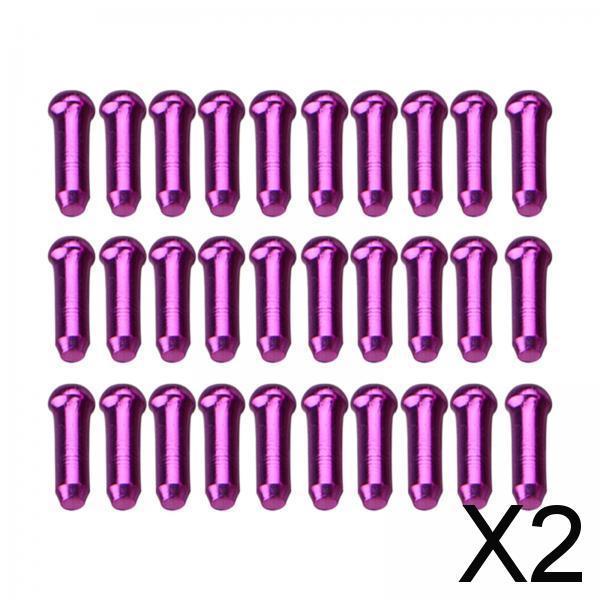 2x30x Bike Cable End Caps Bike Cable Caps for Cycling Mountain Road Bike Purple