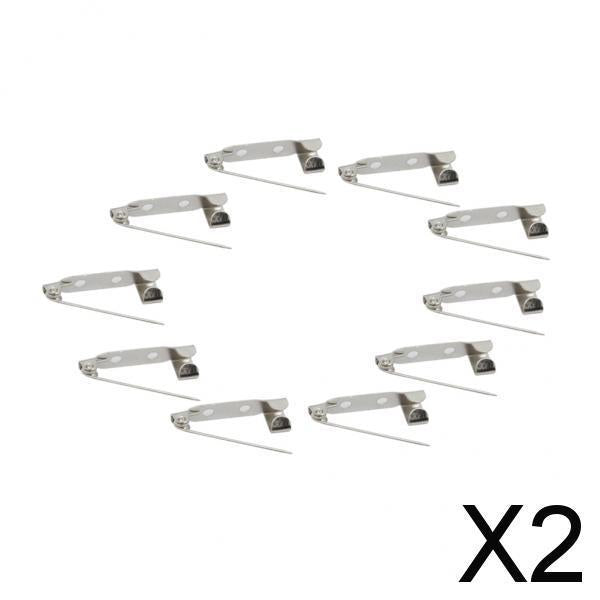 2x10 Pieces Brooch Backs Safety Pins Bar Pin Catch Findings