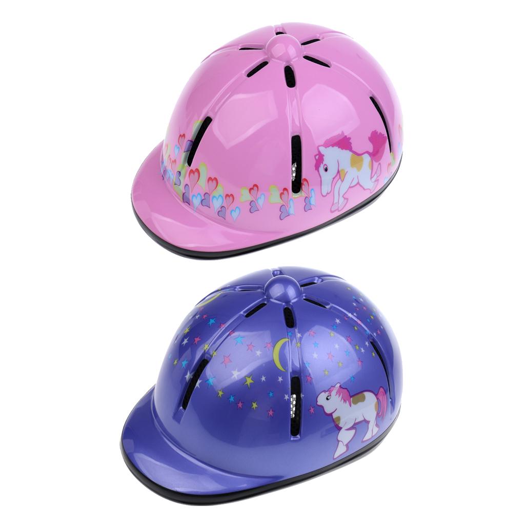 2 Pieces Adjustable Kids Horse Riding Hat Safety Equestrian Helmet