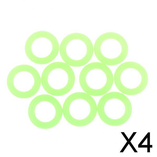 4x10 Pieces/Pack Silicone Luminous Ring Night Fishing Tent Nail Safety Signs L